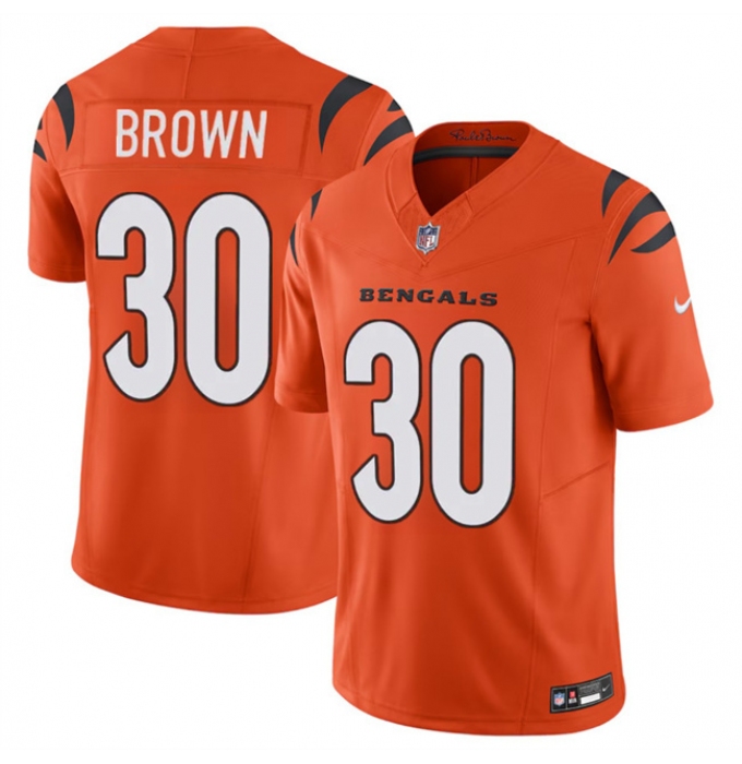 Men's Cincinnati Bengals #30 Chase Brown Orange 2024 F.U.S.E Vapor Untouchable Limited Stitched Jersey