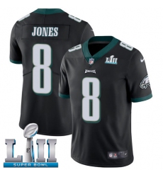 Men's Nike Philadelphia Eagles #8 Donnie Jones Black Alternate Vapor Untouchable Limited Player Super Bowl LII NFL Jersey