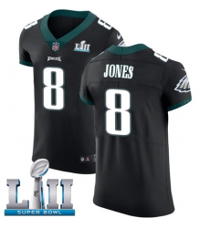 Men's Nike Philadelphia Eagles #8 Donnie Jones Black Vapor Untouchable Elite Player Super Bowl LII NFL Jersey