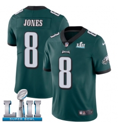 Youth Nike Philadelphia Eagles #8 Donnie Jones Midnight Green Team Color Vapor Untouchable Limited Player Super Bowl LII NFL Jersey