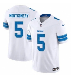 Youth Detroit Lions #5 David Montgomery White 2024 F U S E Vapor Limited Stitched Jersey