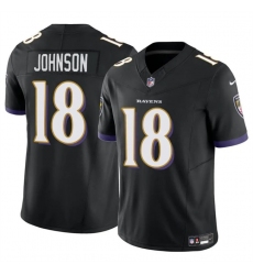 Men's Baltimore Ravens #18 Diontae Johnson Black 2023 F.U.S.E Vapor Limited Football Jersey