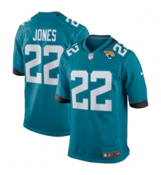 Men's Jacksonville Jaguars #22 Jarrian Jones Teal Team Game Nike Jerseys