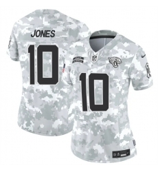 Women's Jacksonville Jaguars #10 Mac Jones 2024 F.U.S.E Arctic Camo Salute To Service Limited Stitched Football Jersey(Run Small)