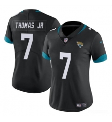 Women's Jacksonville Jaguars #7 Brian Thomas Jr Black 2024 Draft Vapor Stitched Jersey(Run Small)