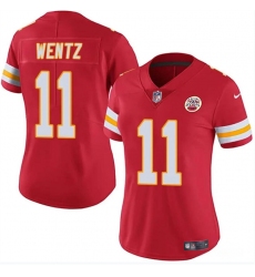 Women's Kansas City Chiefs #11 Carson Wentz Red Vapor Untouchable Limited Football Stitched Jersey(Run Small)